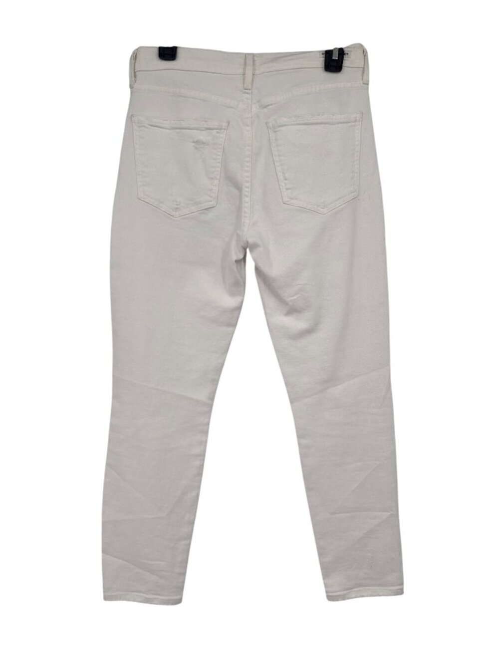 Citizens Of Humanity White Distressed Straight Jeans ankle Size 29 Cotton Blend - Picture 3 of 6